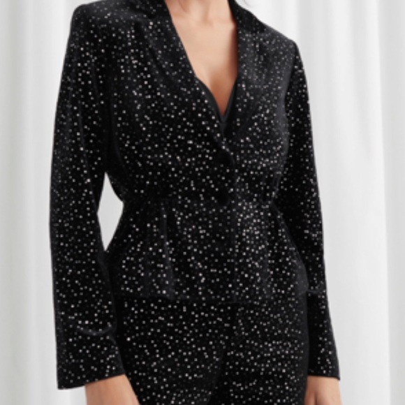 Sequined Velvet Hourglass blazer & OTHER STORIES